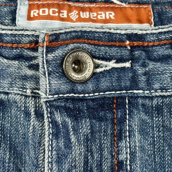 Vintage Rocawear Jeans Mens 34x34 Baggy Loose Denim Embroidered Hip Hop Rap Jay - Picture 9 of 16